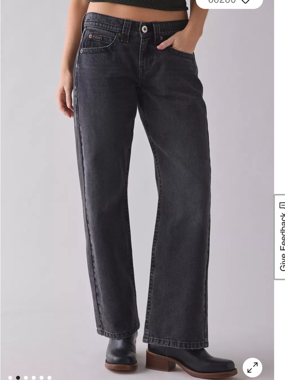 BDG Urban Outfitters Kayla Black Lowrider Jeans Size 26